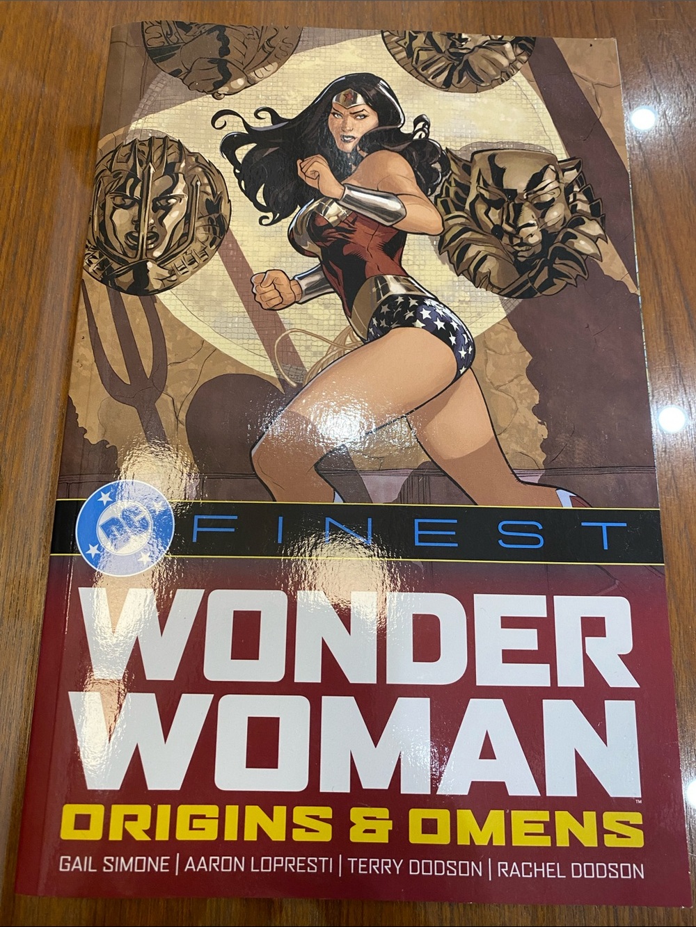 Wonder Woman "Origins & Omens" Graphic Novel - Red & Blue Cover